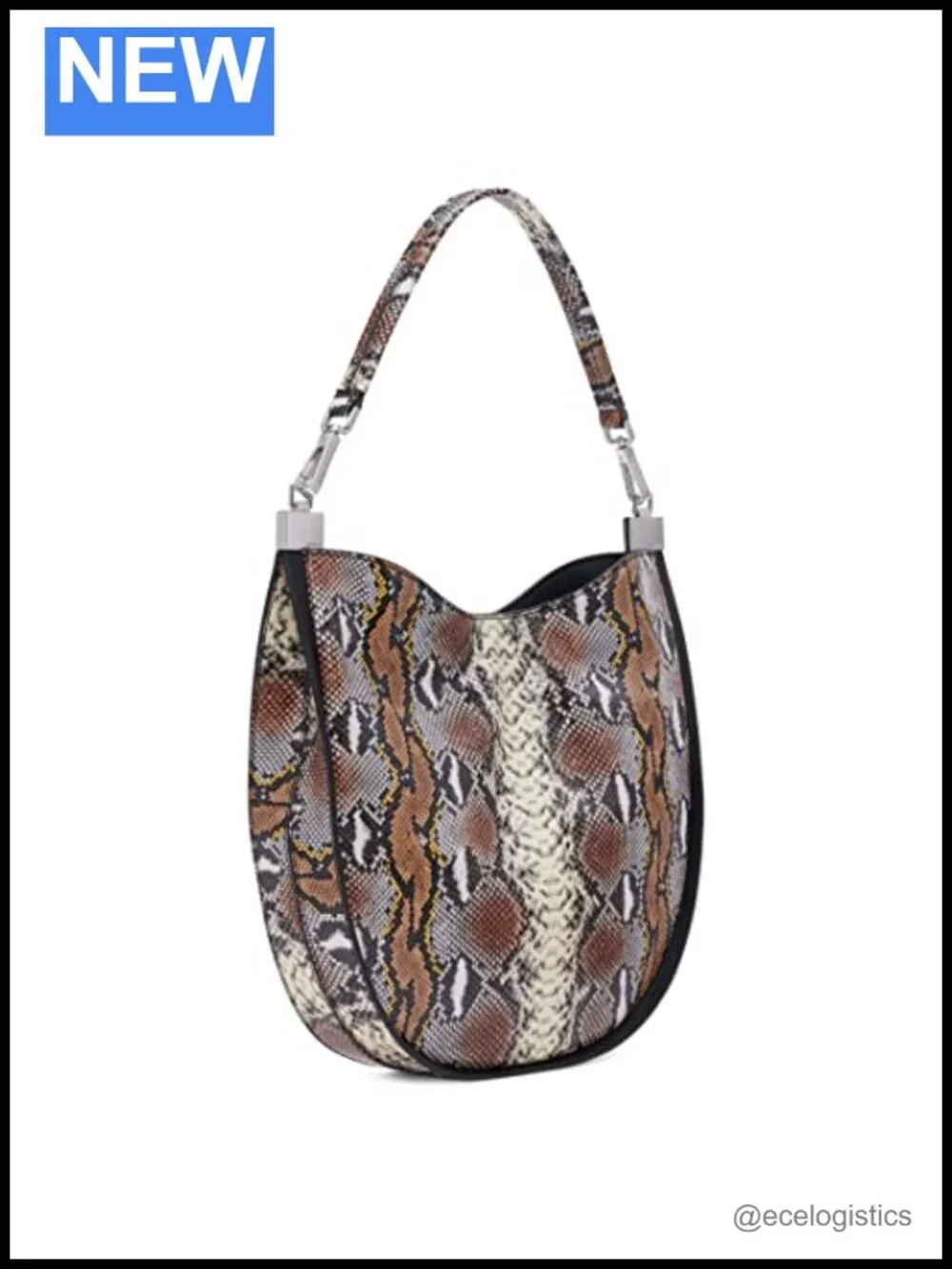 Calvin Klein Celestine Hobo Shoulder Bag Faux Leather Python
